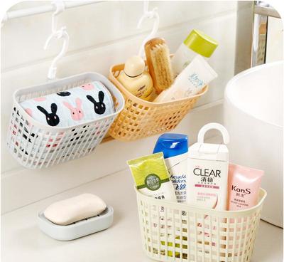 北欧挂式收纳篮 高效利用空间的厨房与浴室储物解决方案
